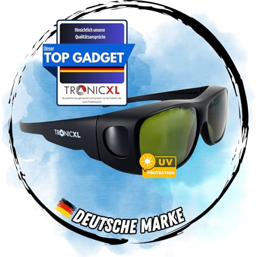 TronicXL Grow Lunettes de protection UV LED à spectre complet pour la growbox, les plantes, les serres, la culture hydroponique, contre l'éclairage infrarouge et UV, accessoire de protection des yeux