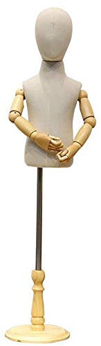 SHANYAYALI Schneiderpuppe, Kindergröße, verstellbare Höhe, Schneiderpuppe, Arme (S)