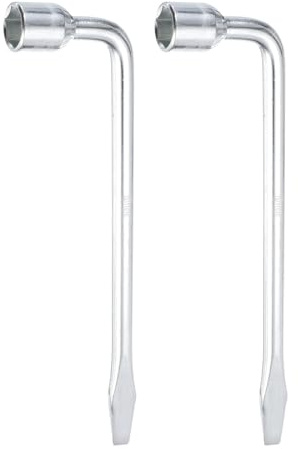 QUARKZMAN 2pcs Clé À Roue De Secours Pour Voiture 19mm CR-V En Acier Type L Embout Fendu Douille Hexagonale Outil De Réparation De Pneu En Forme De L Pour Réparation Automobile