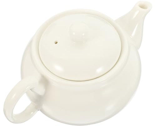 Didiseaon Teiera Ceramica Bianca Per Tè Sfuso Teiera Tradizionale Per Casa e Ufficio Utensili Da Tè Porcellana Per Ristoranti e Tearoom Elegante