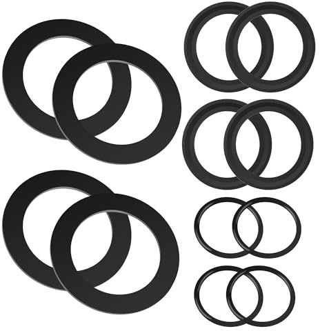 25076RP Washer and Ring Kit (12-Pack) - Replacement O-Ring Rubber Washers for Intex Pool Plunger Valves & 1-1/2in Fittings - Fits Models 10745, 10262, 10255, 11235 - Seals for Pool Hose & Pump