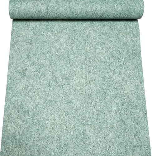 SOPHIE LAURENCE Plain Green Textured Wallpaper Vinyl Heavyweight Free Match Paste The Wall Study