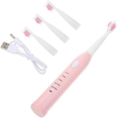 Elektrische Zahnbürste für Kinder mit 5 Modi, USB Ladung | Weiche Borsten, Abs Gehäuse, Automatische Reinigung, 1 Satz, Rosa, für Junge Mädchen