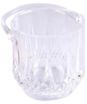 LOLIPPYY Seau à Glace Transparent Carré Acrylique pour Bar Vin Rouge et Boissons Fraîches