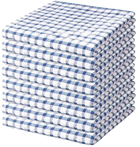 Nialnant 8 Pcs Kitchen Dish Rags,100% Cotton Kitchen Towels Soft Absorbent Quick Drying Dish Cloths for Washing Dishes,Cleaning rags-11 x 11In