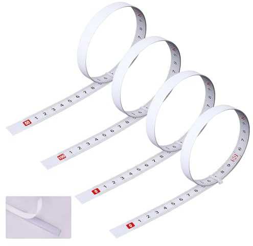 HIKPACKER 4 Mètres Règle Acier Carbone Autocollante 1m Double Sens | Règle Collable Précise Pour Les Ateliers, Menuiseries Et Projets De Bricolage Maison