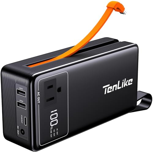Estación de energía portátil con toma de CA Banco de energía para camping Essentials pequeño mini generador eléctrico grande batería de litio enchufe de salida 60 W tipo C portátil copia de seguridad