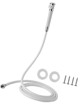 Cabezal de ducha de acero inoxidable de PVC, prensado a mano, boquilla externa con manguera, para barcos empotrados y duraderos, boquilla externa con manguera