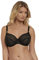 Freya Women's Starlight Underwire Side Support Bra Demi, Semi-Sheer, Black, 34E