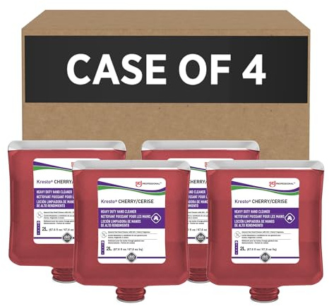 SC Johnson Professional Kresto Cherry Industrial Hand Scrub 2 liter, 67.628 Fl Ounce (Pack of 4)