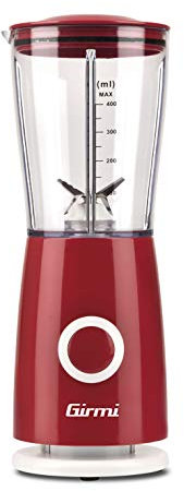 Girmi FR03 Frullatore Elettrico, 170W, 4 Lame In Acciaio INOX, 400 ml, Rosso