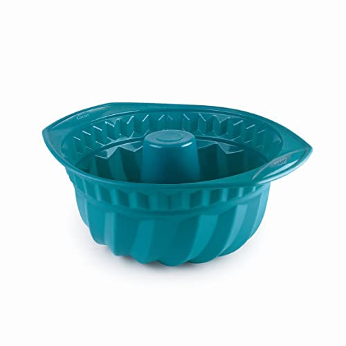 LACOR - 68767 - Platingebäckformen, Savarin Biskuitkuchenform, Silikonform, Antihaftbeschichtet, flexibel, BPA-frei, mikrowellengeeignet, 22x11 cm, 2.3 L