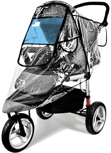 Stroller Rain Cover,Universal Stroller Accessory,Waterproof,Windproof Protection,Protect from Dust Snow,Baby Travel Weather Shield,Clear