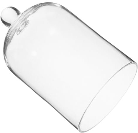 FUNOMOCYA Aromatherapy Glass Dome Dust-Proof Lid for Preserving Eternal Flowers Compact Display Case for Desktop Decoration and Micro Landscape