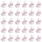 FSSTUD Lot de 50 mini figurines de lapin miniatures en résine blanche - Figurines de lapin miniatures de Pâques en plastique - Petits animaux de jardin - Statues de lapin pour maison de poupée