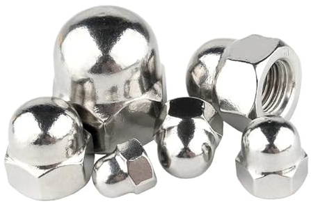 1-50 Stück M3 M4 M5 M6 M8 M10 M12 M14 M16 M18 Eichel-Hutmutter 304/201 Edelstahl Dekorative Kuppel-Hutmuttern Blindmuttern(304 Stainless Steel,M8 (10PCS))