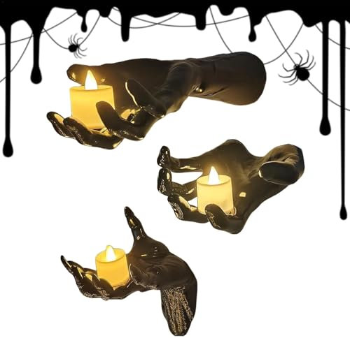 Halloween-Handfigur, Gothic-Handstatue | Erreichen der Hände, Skulptur für den Außenbereich – Gruselige Halloween-Wanddekoration, dekorativer Schmuckhalter für Wände, Türen