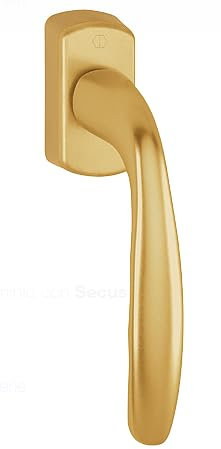 maniglia per finestra balcone Martellina DK HOPPE in alluminio con Secustik® e VarioFit® (F3 alluminio aspetto oro)