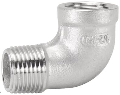 Bogen-Rohrverschraubung 90-Grad-Winkel aus Edelstahl for Verbinden von Rohren und Ventilen mit Wasserleitungsarmaturen für Rohrverschraubungen(F-M,3/4)