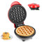 Mini Waffle Iron,Tostapane Piastra,Belgian Waffle Machine ø 10cm, 220V|350W Piccolo Waffle Iron Classico, Riscaldamento Doppio Lato, Bolla Waffle Iron Una Persona, Compatto, Adatto per Tours
