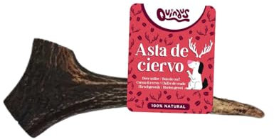 Quindu's - Corna di Cervo per Cani Intere - Masticativo Naturale al 100% - Rafforza Igiene Orale - Resistenti e Duraturi - Disponibili in Tutte Le Taglie (M)