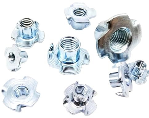 10 Pezzi M4 M5 M6 M8 M10 Acciaio Spesso Griffe Dado Altoparlante Inserto Cieco A T For Mobili In Legno Lunghezza = 8-17 Mm(M10x14)