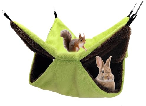 YceLon Meerschweinchen Hängematte,﻿Hängematte für Haustierkäfige, Haustier Zubehör Für Meerschweinchen, Hamster, Frettchen Und Andere Kleintiere, Einfach Zu Befestigen Und Reinigen