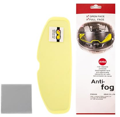 Pellicola protettiva anti appannamento per casco – inserto trasparente per visiera con rivestimento impermeabile, adesivo anti-appannamento per lenti del casco | Pellicola ad alta definizione