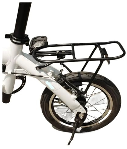 K3 Gepäckträger for Falträder, Aluminiumlegierung, Schwarz/Silber, kompatibel mit BMX-Rädern(Black)
