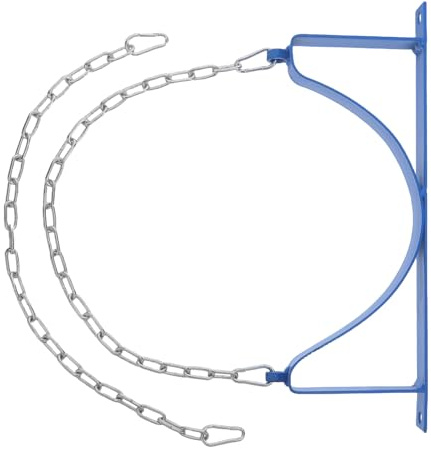 COLLBATH Supporto da Parete per Cilindro Industriale in Acciaio con Catena di Sicurezza e Viti, Staffa Porta Bombole di Ossigeno e Acetilene per Montaggio Rapido e Fissaggio Stabile