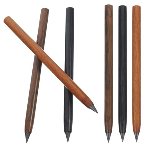 Beavorty Set 6 Matite senza Tempera in Legno Massello Tecnologia Antirottura, Matite Scolastiche per Studenti e Insegnanti, per Scrittura e Disegno a Scuola e Ufficio