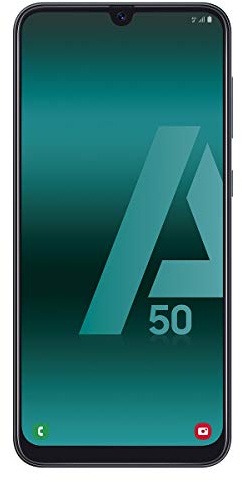 Samsung Galaxy A50 - Smartphone de 6.4 FHD sAmoled Infinity U Display (4 GB RAM, 128 GB ROM, 25 MP, Exynos 9610, Carga rápida), Negro