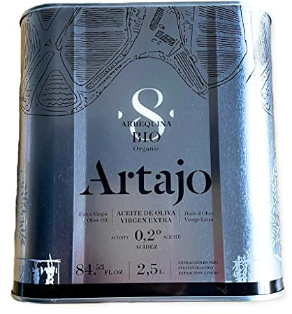 Artajo aceite de oliva virgen extra bio organic variedad arbequina lata 2,5 L.