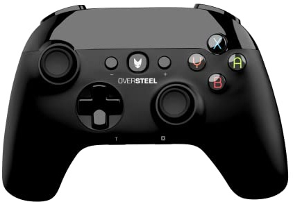 Oversteel - Tombac Controllore di gioco wireless, vibrazione, autonomia di 8 ore, batteria al litio, USB e Bluetooth, PC/Switch/Smartphone/Tablet/TV Android, nero