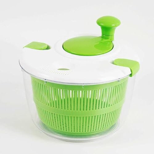 Ecoodisk Manual Salad Spinner Large 5L Capacity, Fruits and Vegetable Washer Dryer with Secure & Rotary Handle, BPA Free.,C