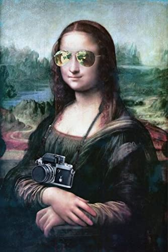 Taxpy Parodie auf Mona Lisa Poster, lustige berühmte Porträts, Gemälde, Leinwand, Wandkunst, Bilder für Wohnzimmerdekoration, ungerahmt, 50 x 70 cm, kein Rahmen