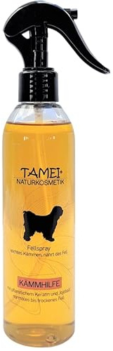 Tamei Bio Fellspray mit Duft - zur Kämmhilfe und Fellpflege - natürlich biologisch, 250ml - vegan - Fell glättend, vitalisierend und aufbauend