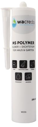 MS Polymer Kleber Dichtstoff weiss für Teich Aquaristik Spezialkleber | Reparaturdichtmasse für Pool,Haus & Garten | 290ml DIN Kartusche | PVC & EPDM Teichfolienkleber