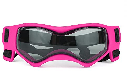 Hundebrille, Mode Hunde Schutzbrille, Anti-UV/Wasserdicht/Winddicht/Einstellbar Sonnenbrille für Kleine und Mittlere Hunde