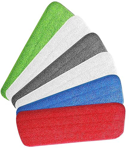 MUNSKT 6 panni per mocio, lavabili e riutilizzabili, in microfibra, di ricambio per tutti i mocio spray, per la pulizia di pavimenti in laminato e legno duro