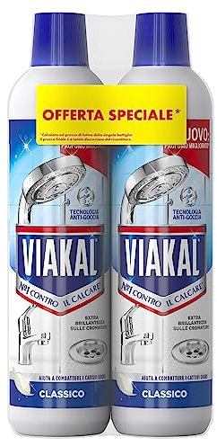 Viakal Liquido Classico Per Incrostazioni Di Calcare Tenace In Bagno E In Cucina, Con Tecnologia Anti-goccia 1440ml