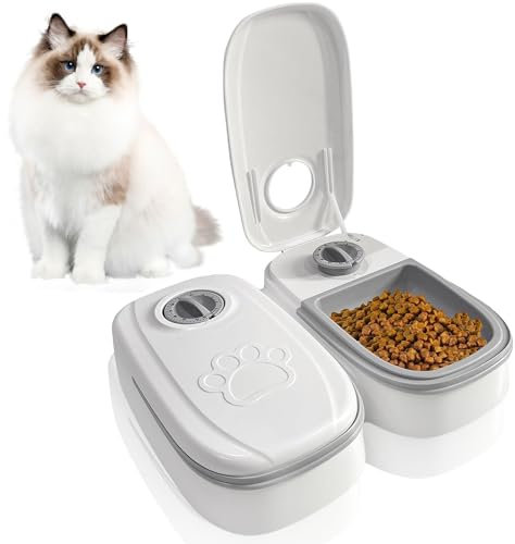 YOYIAG Automatic Pet Feeder with Timer - Dry and Wet Food Dispenser, Timed Cat Bowl for Kittens and Small Dogs