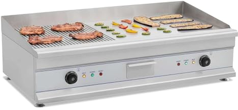 YOtat Commercial Electric Griddle, 3200W Countertop Flat Top Griddle Stainless Steel Grill, Griddle Plate with Thermostatic Control, Kitchen Hotplate Egg Bacon BBQ Grill