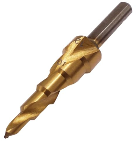 SKIR'CO Broca escalonada de 4-12 mm, broca de acero de alta velocidad con revestimiento de titanio, broca HSS, broca cónica, ranura en espiral, cortador de agujeros para metal, plástico, madera