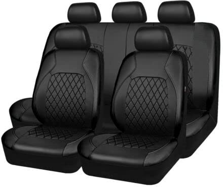 RPSRLS Auto Sitzbezüge Sets für Dacia Duster Duster 2 1 Duster S Logan Sandero S 2000-2023 2024, Autositzbezüge Schonbezüge Sitzschoner Innenraum Zubehör,Black
