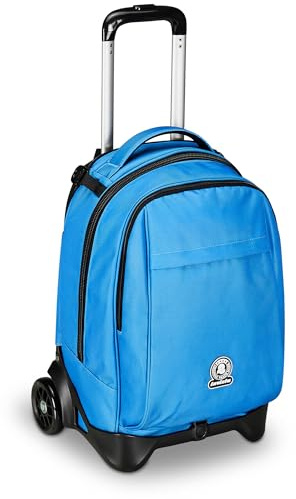 Invicta Schulranzen mit Rollen, Trolley New Tech 3-in1, Schulrucksack mit abnehmbarem Trolley, mit Laptopfach, für Grundschule, Reisen und Freizeit, Kinder, blau