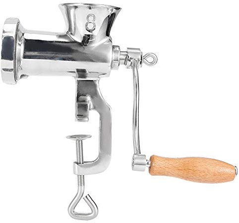 Manual Meat Grinder, Household Aluminum Alloy Manual Sausage Meat Grinder Hand Manual Meat Grinder Grinding Meat Mincer Machine for Pork Beef Sausage Pepper Seasoning