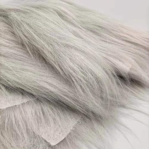 Kunstpelz-Überwurf, Kunstpelzstoff, dekorativer weicher Kunstpelzstoff, 170 × 50toff für Foto-Requisiten, Heimdekoration für Kleidung, Socken, Puppen, Weihnachtsbäume usw. (Farbe: 1 Hellgrün