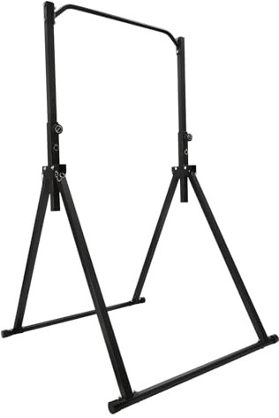 Klappbare Klimmzugstange Für Zuhause, Freistehend Klimmzugstange Aus Kohlenstoffstahl, Tragfähigkeit 200kg, Einstellbare Höhe(5,74 ft bis 7,55 ft), Klimmzugturm Reckstange Für Wohn Und Schlafzimmer