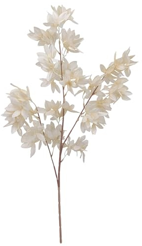 Single Fragrant Snow Artificial Floral Stem – Elegant 100 cm Long, Lifelike White Blossom for Home Décor, Event Arrangements, and Floral Designs (Champagne)